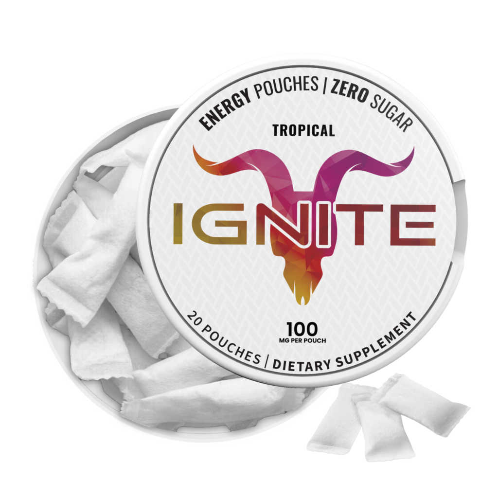 Ignite Energy Caffeine Pouches 5 Packs | 20 Pouches per Pack